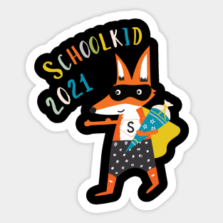 Fox As Schoolkid 2021 - Enrollment And Sticker